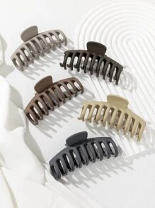 5 件装纯色简约发夹休闲爪夹发夹发夹发钳发夹发夹接发夹