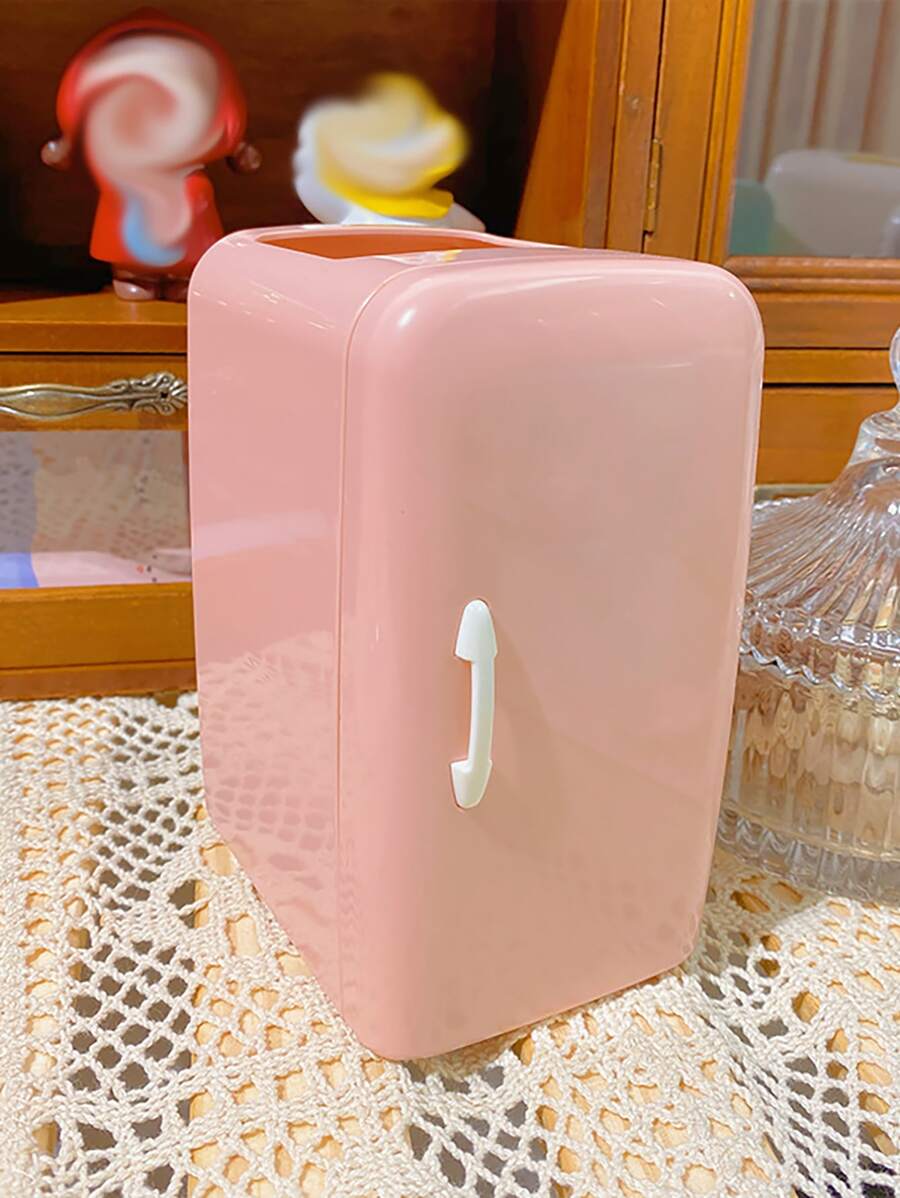 可愛冰箱形狀筆筒-非常適合學生書桌和辦公室整理 - 粉色 - 查看 1