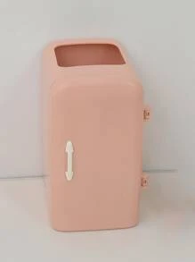 可愛冰箱形狀筆筒-非常適合學生書桌和辦公室整理 - 粉色 - 查看 3