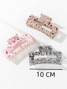 3 cái Splash Ink Print Claw Tóc - Nhiều màu - Xem 3