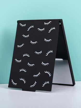 便携式折叠化妆镜带支架，1个睫毛图案长方形化妆镜，浴室镜，送给妈妈、妻子、姐妹、少女、朋友的礼物，Y2K风格化妆镜，桌面梳妆镜，客厅、卧室、浴室家居装饰，旅行用品，婚礼、派对、生日，送给爸爸妈妈、好朋友、老师的礼物，新年礼物，配饰，趣味礼物，便宜，圣诞礼物，化妆品，化妆工具，便宜货，礼物，送给女士的礼物，圣诞礼物