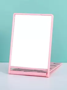 便携式折叠化妆镜带支架，1个睫毛图案长方形化妆镜，浴室镜，送给妈妈、妻子、姐妹、少女、朋友的礼物，Y2K风格化妆镜，客厅、卧室、浴室家居装饰，旅行用品，婚礼、派对、生日礼物，送给爸爸妈妈、好朋友、老师的礼物，新年礼物，配饰，趣味礼物，便宜，圣诞礼物，化妆品，化妆工具，便宜货，礼物，女士礼物，圣诞礼物 - 彩色 - 查看 2