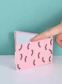 便携式折叠化妆镜带支架，1个睫毛图案长方形化妆镜，浴室镜，送给妈妈、妻子、姐妹、少女、朋友的礼物，Y2K风格化妆镜，客厅、卧室、浴室家居装饰，旅行用品，婚礼、派对、生日礼物，送给爸爸妈妈、好朋友、老师的礼物，新年礼物，配饰，趣味礼物，便宜，圣诞礼物，化妆品，化妆工具，便宜货，礼物，女士礼物，圣诞礼物 - 彩色 - 查看 4