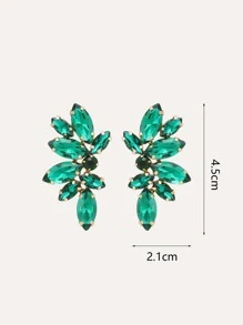 Pendientes de tachuela con diseño de diamante de imitación