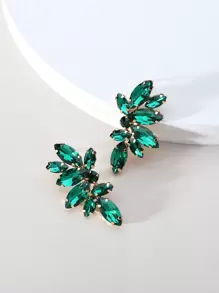 Pendientes de tachuela con diseño de diamante de imitación