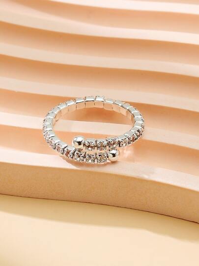 Zehenring mit Strass Dekor