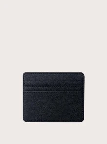 1pc Minimalist Wallet Bank ID Women Purse Ultra Thin Money Case PU Leather Card Cover Pouch School Supplies Teacher Gifts Back To School Card Holder Card Holder Wallet Business Card Holder Credit Card Holder For Men Mini Wallet Card Wallet - Black - View 2