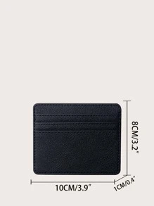 1pc Minimalist Wallet Bank ID Women Purse Ultra Thin Money Case PU Leather Card Cover Pouch School Supplies Teacher Gifts Back To School Card Holder Card Holder Wallet Business Card Holder Credit Card Holder For Men Mini Wallet Card Wallet - Black - View 5