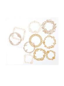 10 cái rỗng thiết kế hoa giấy thủ công trang trí - Nhiều màu - Xem 5