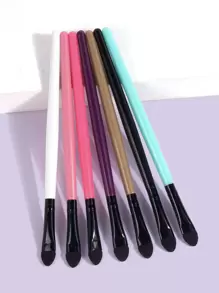 MAANGE 7pcs Sponge Tip Eyeshadow Brush Set,Makeup Tools With Soft Fiber For Easy Carrying,Brush For Travel - Multicolor - View 1