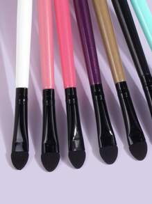 MAANGE 7pcs Sponge Tip Eyeshadow Brush Set,Makeup Tools With Soft Fiber For Easy Carrying,Brush For Travel - Multicolor - View 4