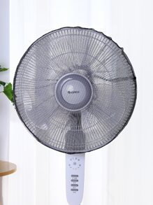 1 pieza Cubierta para ventilador eléctrico de malla, Cubierta protectora para ventilador redondo negro de 18 pulgadas para el hogar, bolsa, organizador, almacenamiento - Negro - Ver 1