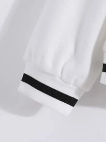 Manfinity EZcore Nam Áo khoác Đại học Bản vá Gấu Không có áo Hoodie - trắng - Xem 4