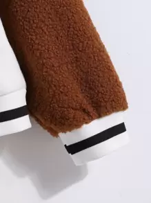 Manfinity EZcore Nam Áo khoác Đại học Bản vá Gấu Không có áo Hoodie - trắng - Xem 7