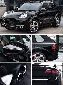 30cm*100cm de coche Película Pegatina - Negro - Ver 6