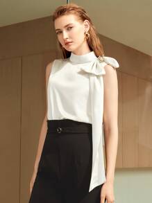 MOTF BOW SHOULDER EMBELLISHED TOP - Apricot - View 10