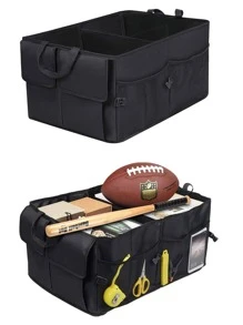 Multifunctional Car Storage Box - Black - View 1