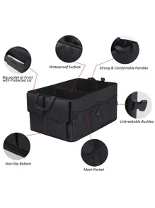 Multifunctional Car Storage Box - Black - View 3