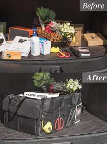 Multifunctional Car Storage Box - Black - View 6