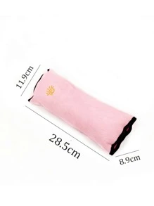 1入組長毛絨汽車座椅皮帶枕頭 - 粉色 - 查看 4