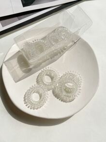 9 cái dây cuộn dây Buộc tóc - trắng - Xem 2