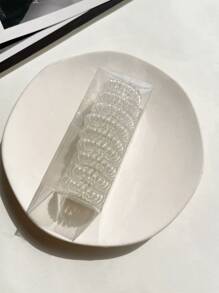 9 cái dây cuộn dây Buộc tóc - trắng - Xem 3