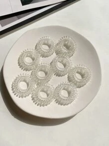 9 cái dây cuộn dây Buộc tóc - trắng - Xem 6