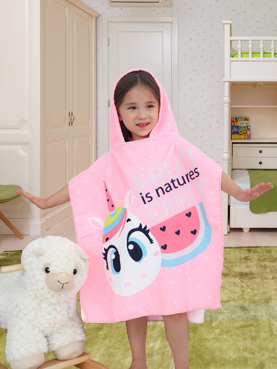 1入組兒童卡通圖案浴巾 - 彩色 - 查看 1
