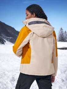 3 In 1 Waterproof Hooded Sports Jacket & Detachable Polar Fleece Liner - Multicolor - View 2