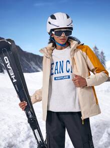 3 In 1 Waterproof Hooded Sports Jacket & Detachable Polar Fleece Liner - Multicolor - View 3