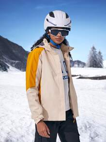 3 In 1 Waterproof Hooded Sports Jacket & Detachable Polar Fleece Liner - Multicolor - View 6