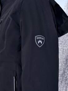 Gameset SHEIN Sport Waterproof Hooded Sports Jacket With Detachable Polar Fleece Liner - Black - View 3