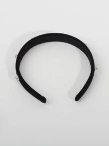 1 件时尚优雅的女士黑色水钻发带。适合派对、晚会、舞会，也可作为礼物。头饰 - 黑色 - 查看 2