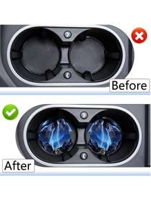 2pcs Wolf Pattern Car Coaster - Multicolor - View 4