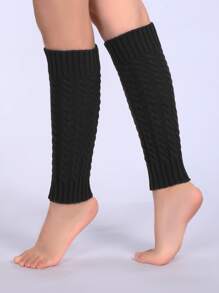 Polaina unicolor tejido - Negro - Ver 1