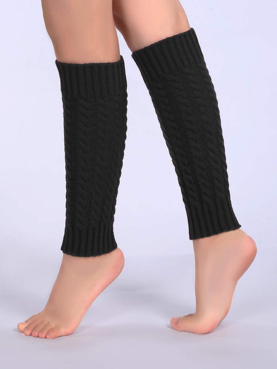Polaina unicolor tejido - Negro - Ver 1