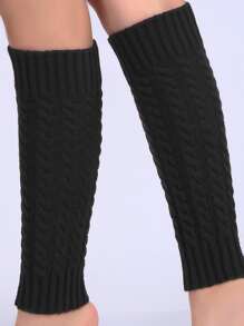 Polaina unicolor tejido - Negro - Ver 2
