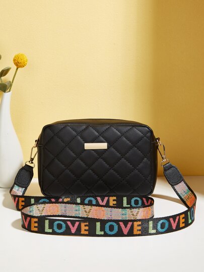 Borsa quadrata impermeabile, leggera, business casual, con motivo trapuntato, decorazione in metallo, per ragazze adolescenti, donne, studenti universitari, principianti e impiegati, perfetta per ufficio, università, lavoro, affari, spostamenti