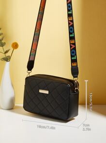 Borsa quadrata impermeabile, leggera, business casual, con motivo trapuntato, decorazione in metallo, per ragazze adolescenti, donne, studenti universitari, principianti e impiegati, perfetta per ufficio, università, lavoro, affari, spostamenti