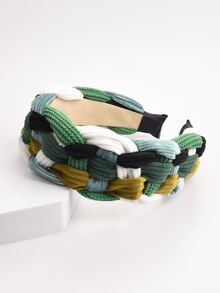 撞色編織發帶 - 彩色 - 查看 3