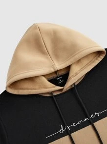 Manfinity Homme Áo hoodie lót nhiệt có dây rút túi Kangaroo họa tiết hai tông màu dành cho nam, tay dài, đi chơi, thường ngày - Nhiều màu - Xem 3