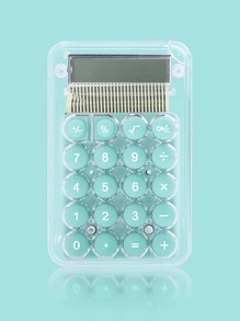 1 pieza transparente portátil calculadora - Verde - Ver 1