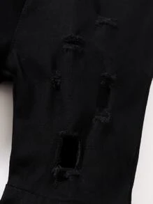 Baby Ripped Raw Trim Flare Leg Jeans