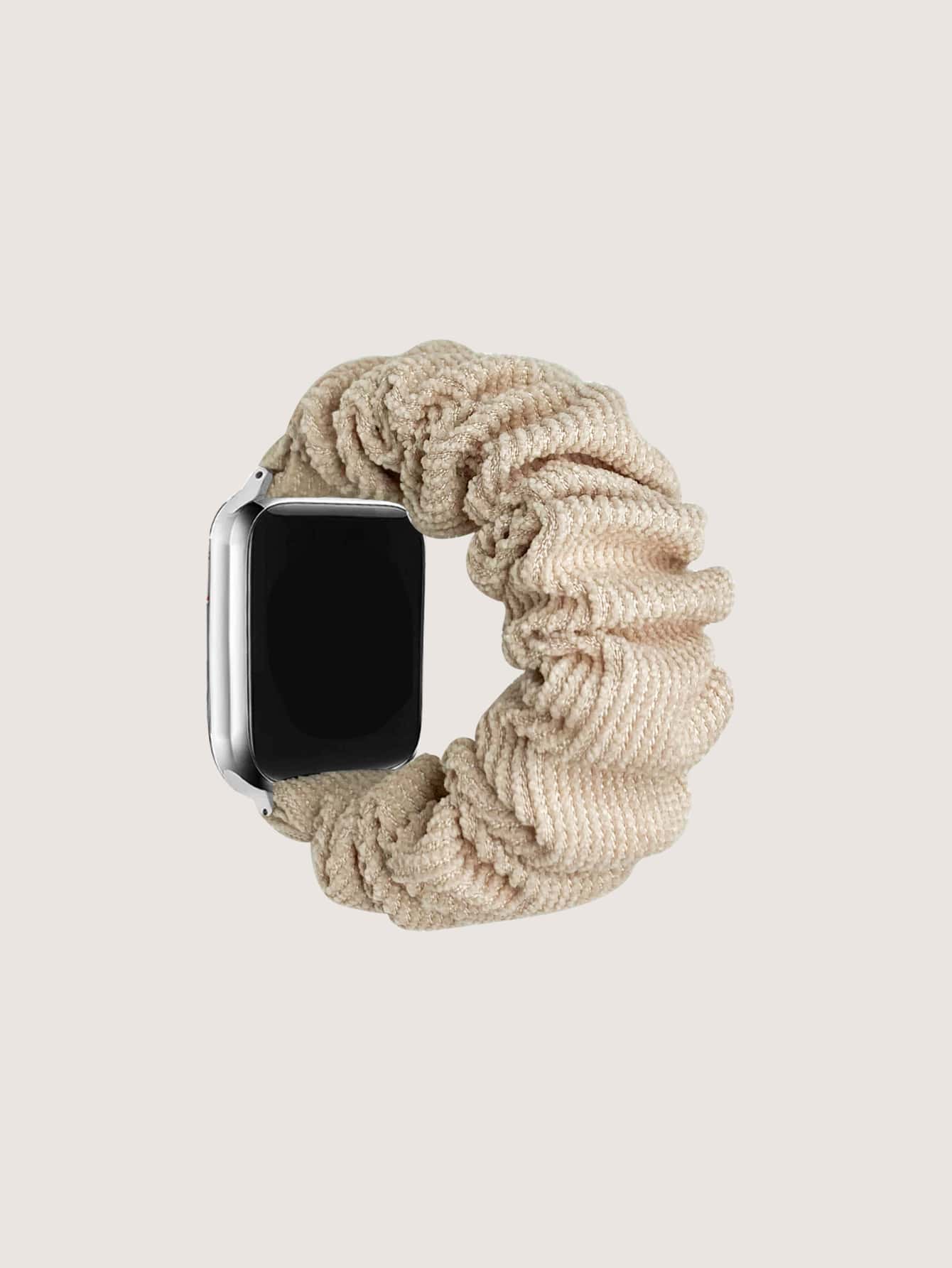 Scrunchie Design Watchband Compatible With Apple Watch - Beige - View 1