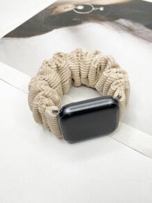 Scrunchie Design Watchband Compatible With Apple Watch - Beige - View 5