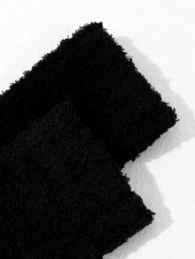 Calcetines altos unicolor - Negro - Ver 4