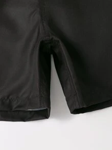 Boys Contrast Side Seam Swim Shorts - Black - View 5