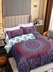 Set colcha sin relleno con patrón de mándala - Multicolor - Ver 2