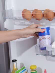 2 piezas tablero de partición de almacenamiento de refrigerador, divisor de plástico retráctil férula de almacenamiento organizador de estante de lata de botella de cocina - Blanco - Ver 4