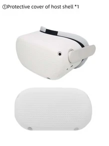 7入組矽膠防塵殼套兼容 Oculus Quest 2 - 白色 - 查看 3